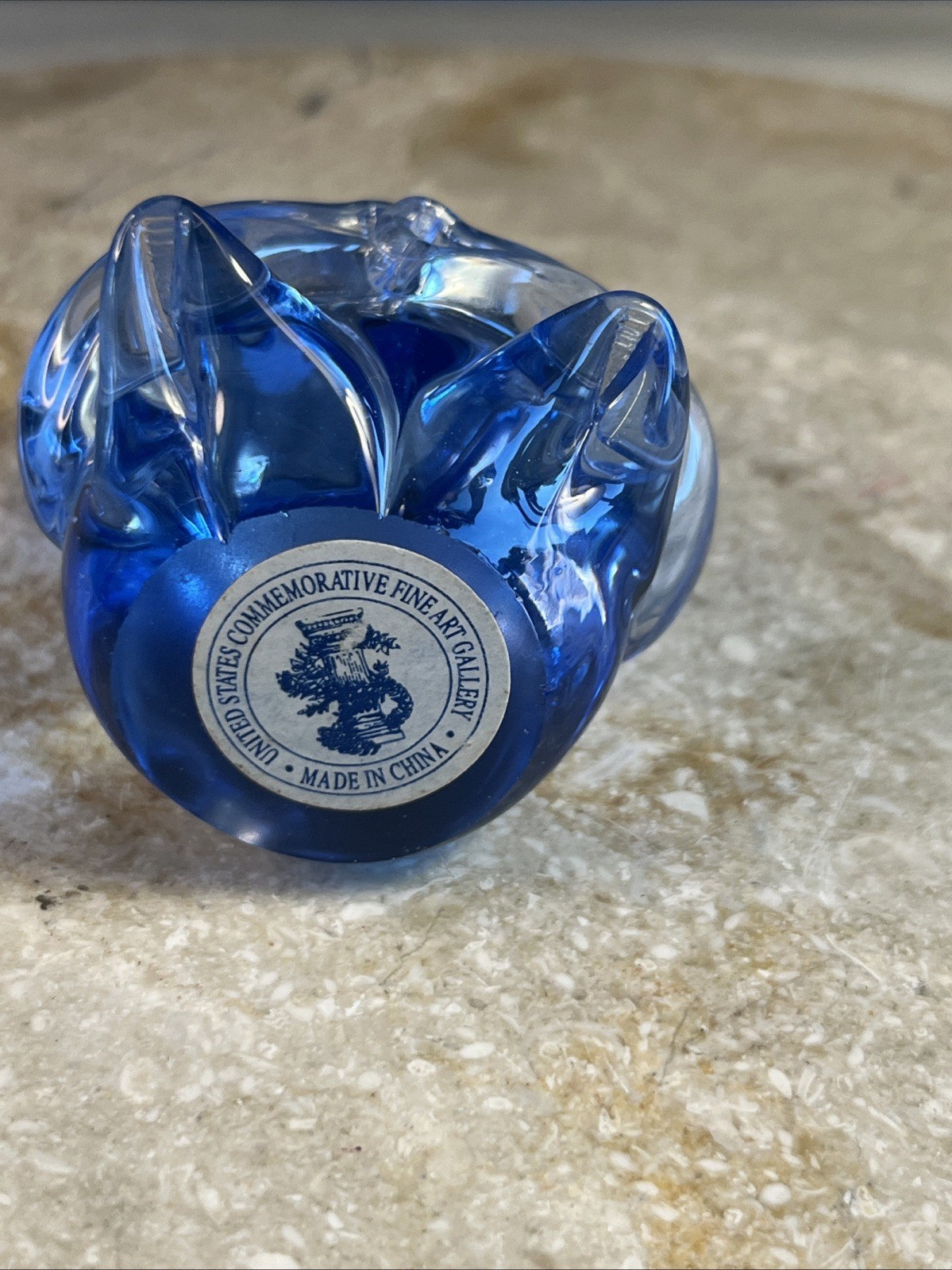 Vintage 3”Blue Art Glass Koala Bear United States Commemorative Fine Art Gallery