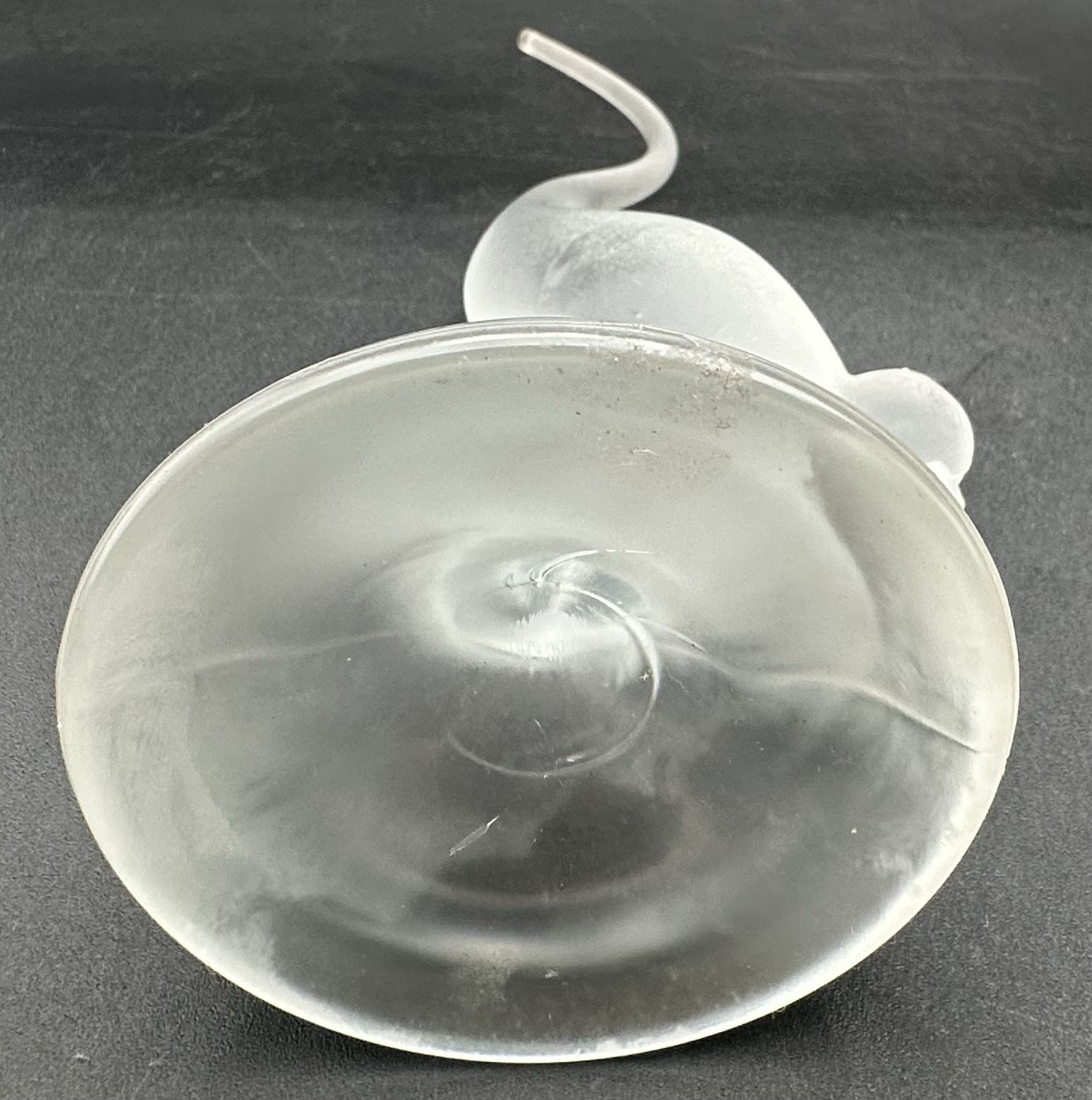 Viking Glass Long Tailed Bird Satin Frosted 9 1/2 Inches Tall MCM Glows with UV