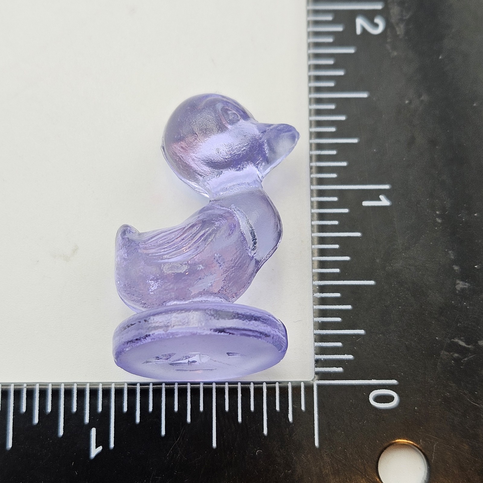 Boyds Glass ~ Debbie Duck Duckling ~ Lavender