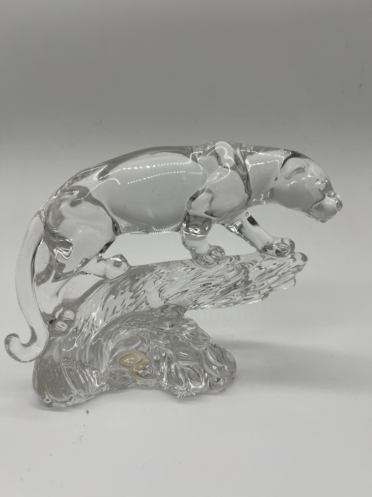Wonders Of The Wild Crystal Panther Figurine 24% Lead Clear Germany Cat Decor