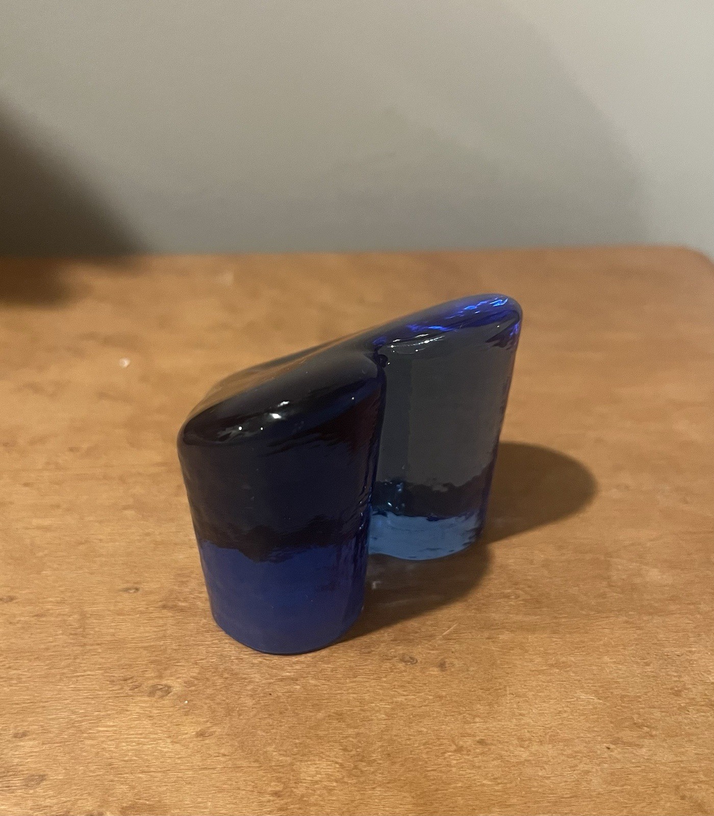 Fire & Light Originals Cobalt Blue Recycled Glass Heart Paperweight