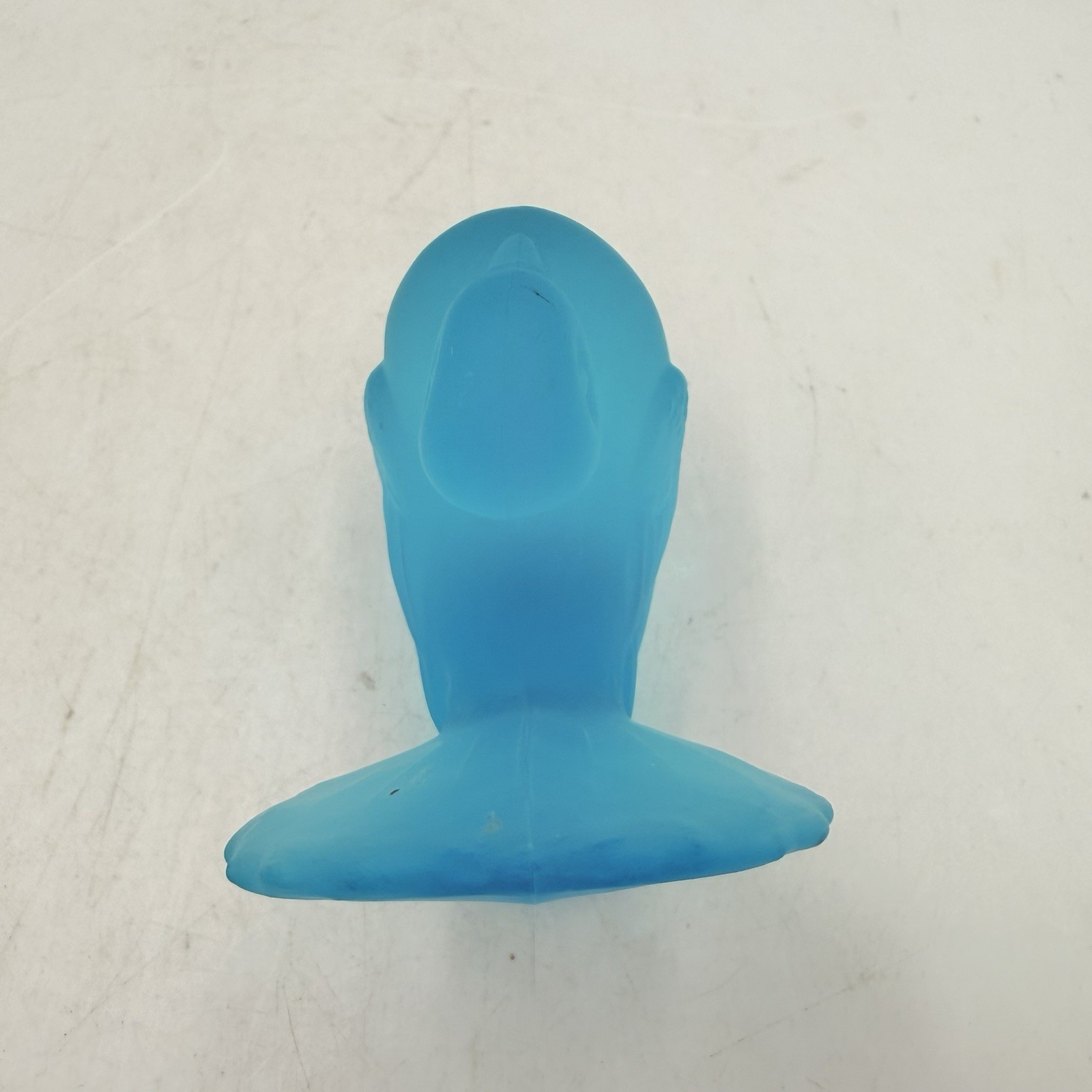Westmoreland Satin Frosted Glas Handmade Pouter Pigeon Figurine 2 3/4″ Turquoise