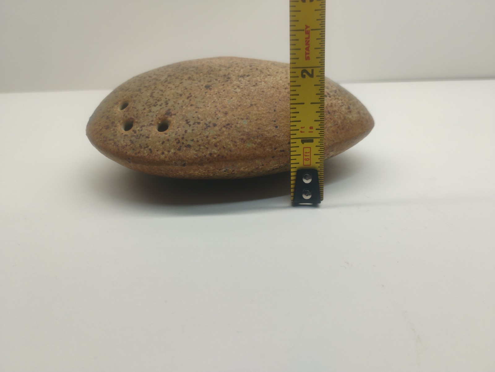 signed Tom McMillin Rock Vase Pottery MCM Ceramic VesselSpeckle Glaze California