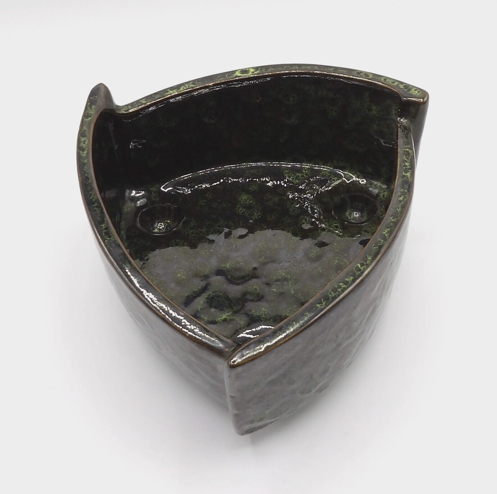 SMALL CERAMIC FOOTED BOWL PLANTER GLAZED EC