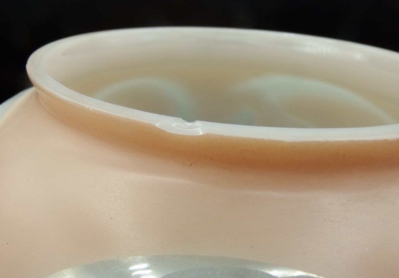 VTG Phoenix Glass Sculptured Artware Dancing Nudes 11 1/2″ Vase c. 1930