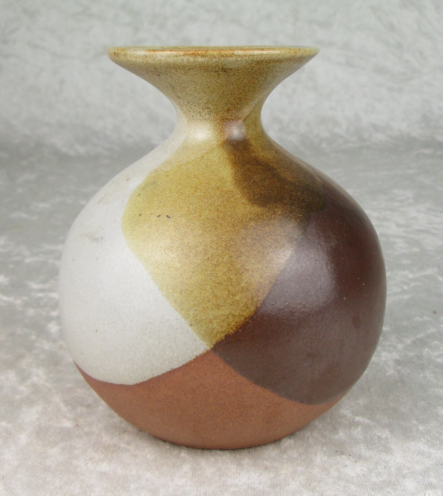 Robert Maxwell Pottery Bud Vase Dip Glaze David Cressey Style 4-1/2in Vintage