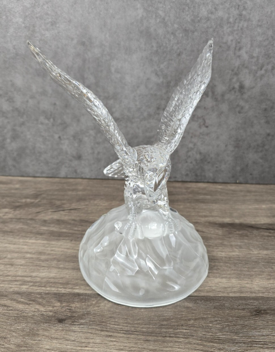 Eagle Figurine Statue Vintage Cristal D’Arques Made in France 24% Lead Crystal
