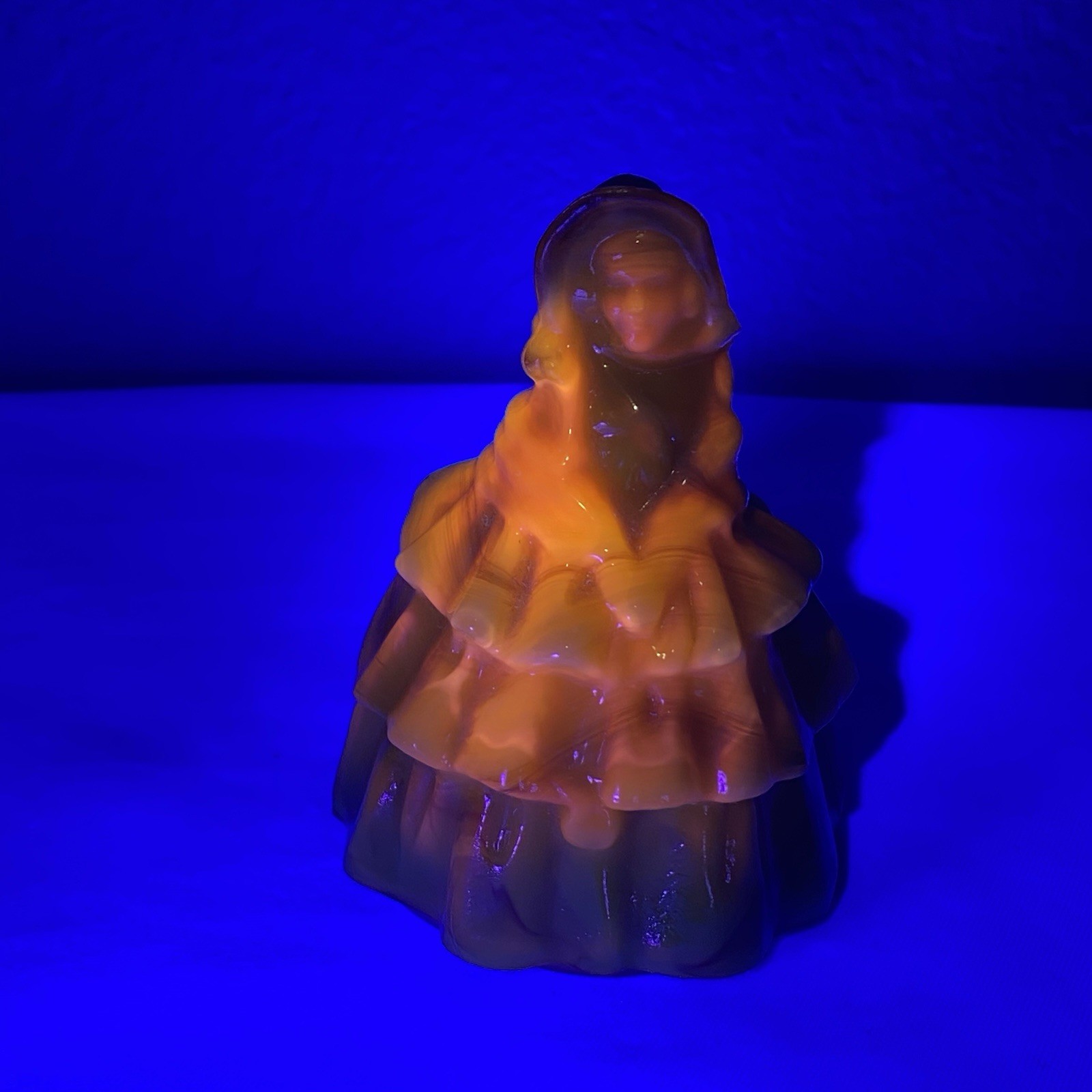 Boyd Glass “Louise” Zack Boyd Slag #17 Glows Orange Cadmium 11/10/1980 Vintage