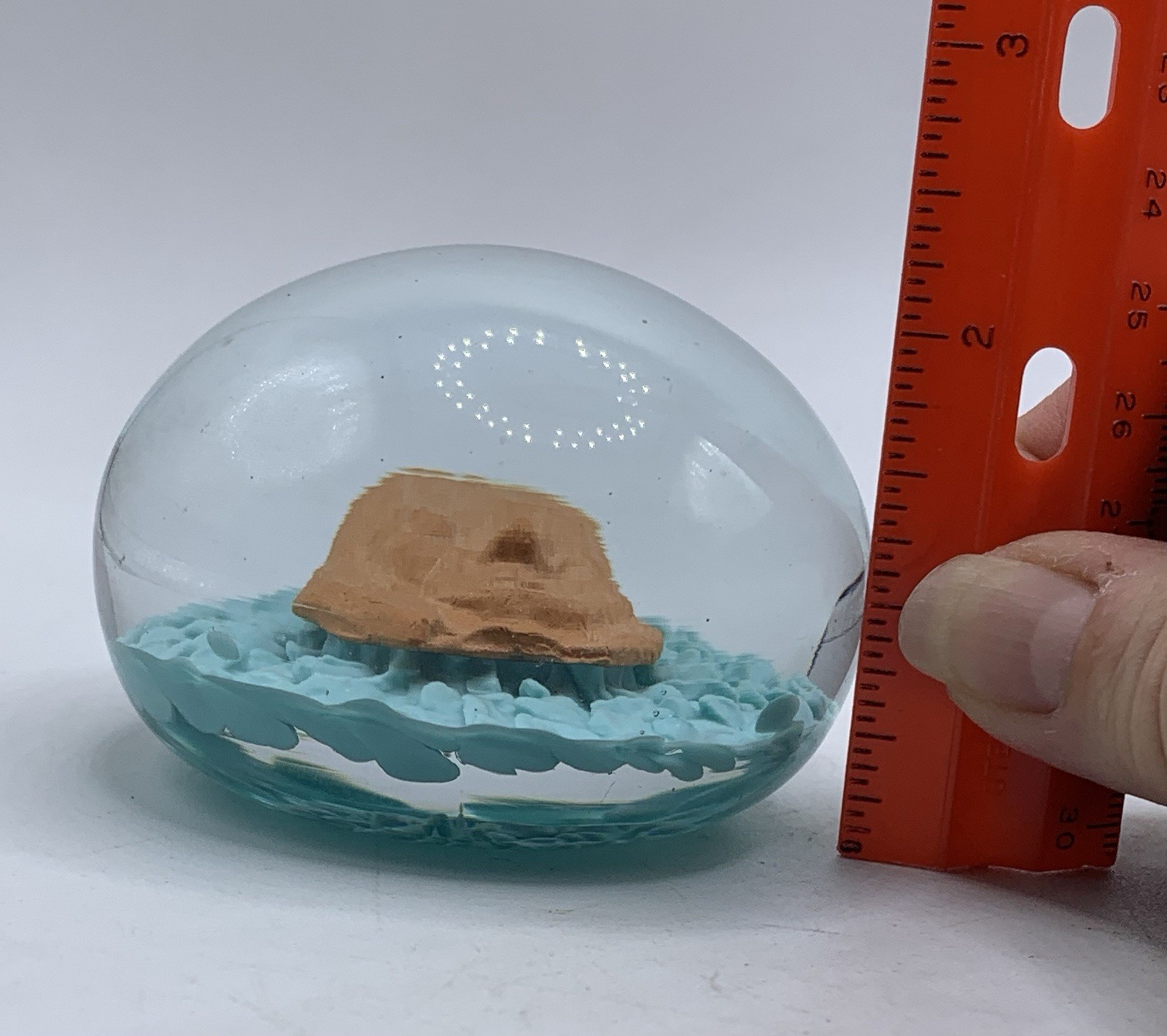 VTG 1972 St. Clair Sulphide Glass Paperweight Native American Ltd Ed