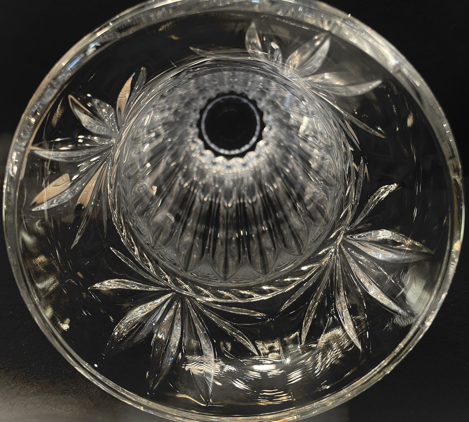VTG Cristal d’Arques Romana Crystal Vase 11.5” France 24% Lead Cut Glass