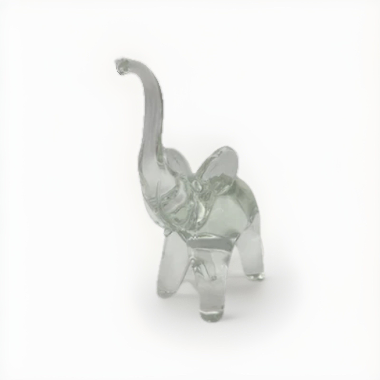 Vintage Murano Art Glass Trunk Up Elephant Sculpture by Licio Zanetti