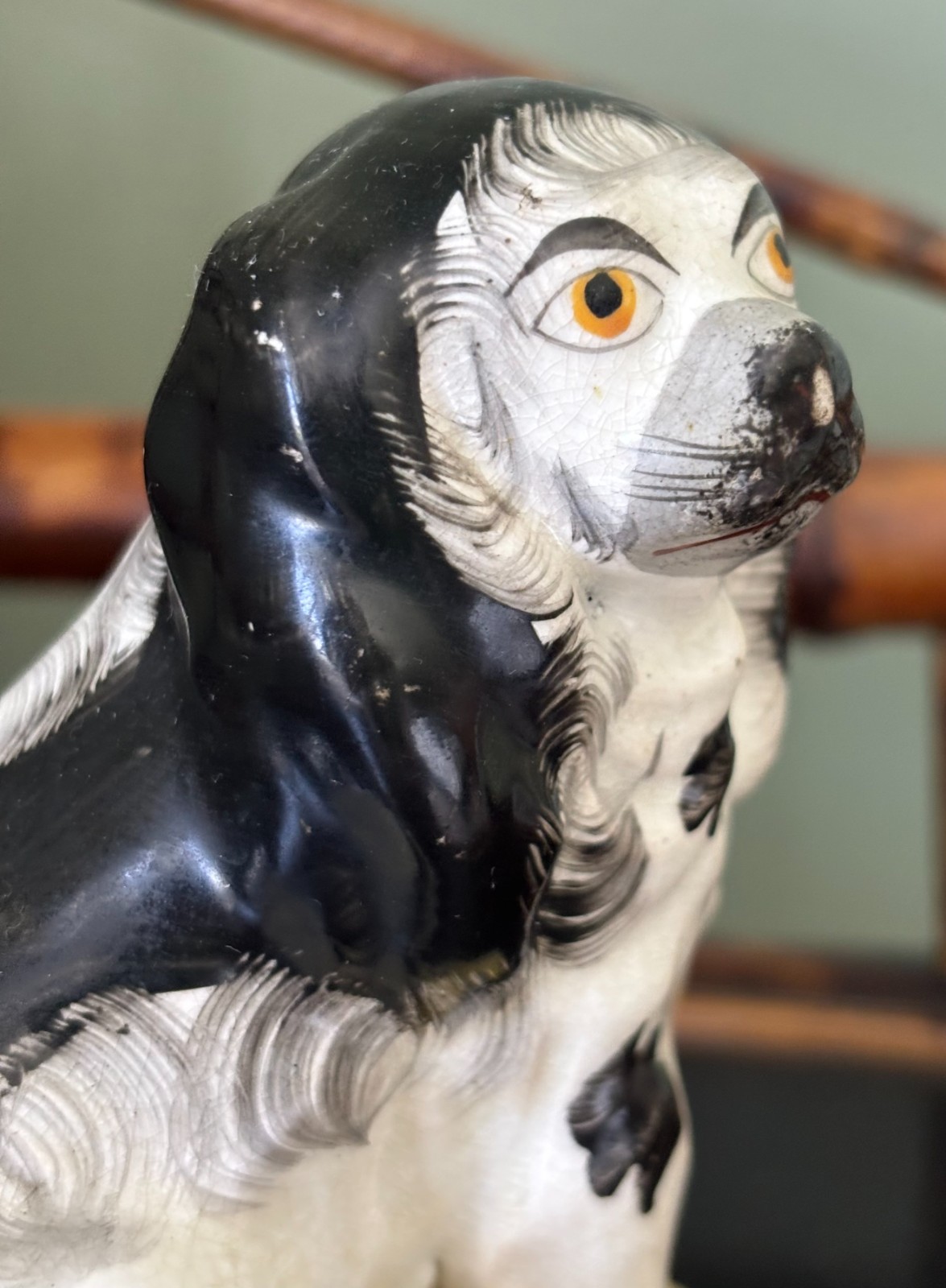 C1860 Antique Staffordshire Spaniel
