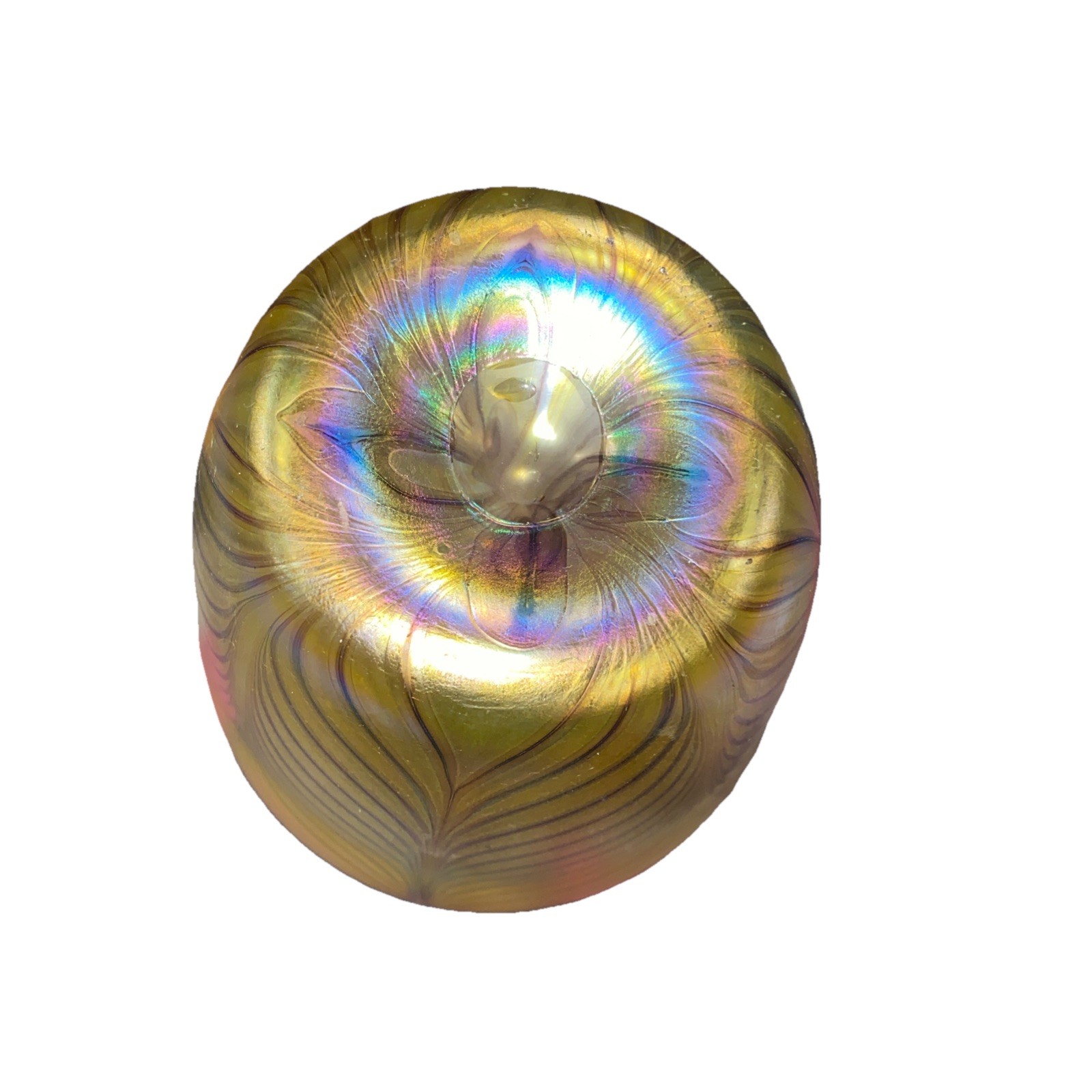 Robert Held art glass vase multicolor abstract handblown