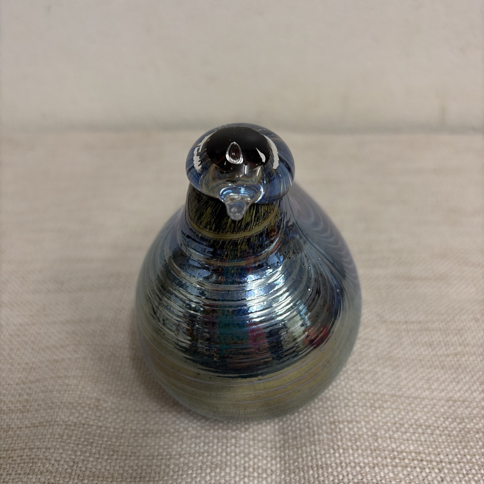 Oiva Toikka Iittala Little Blue Bird Hand Blown Glass Bird Rare 13cm