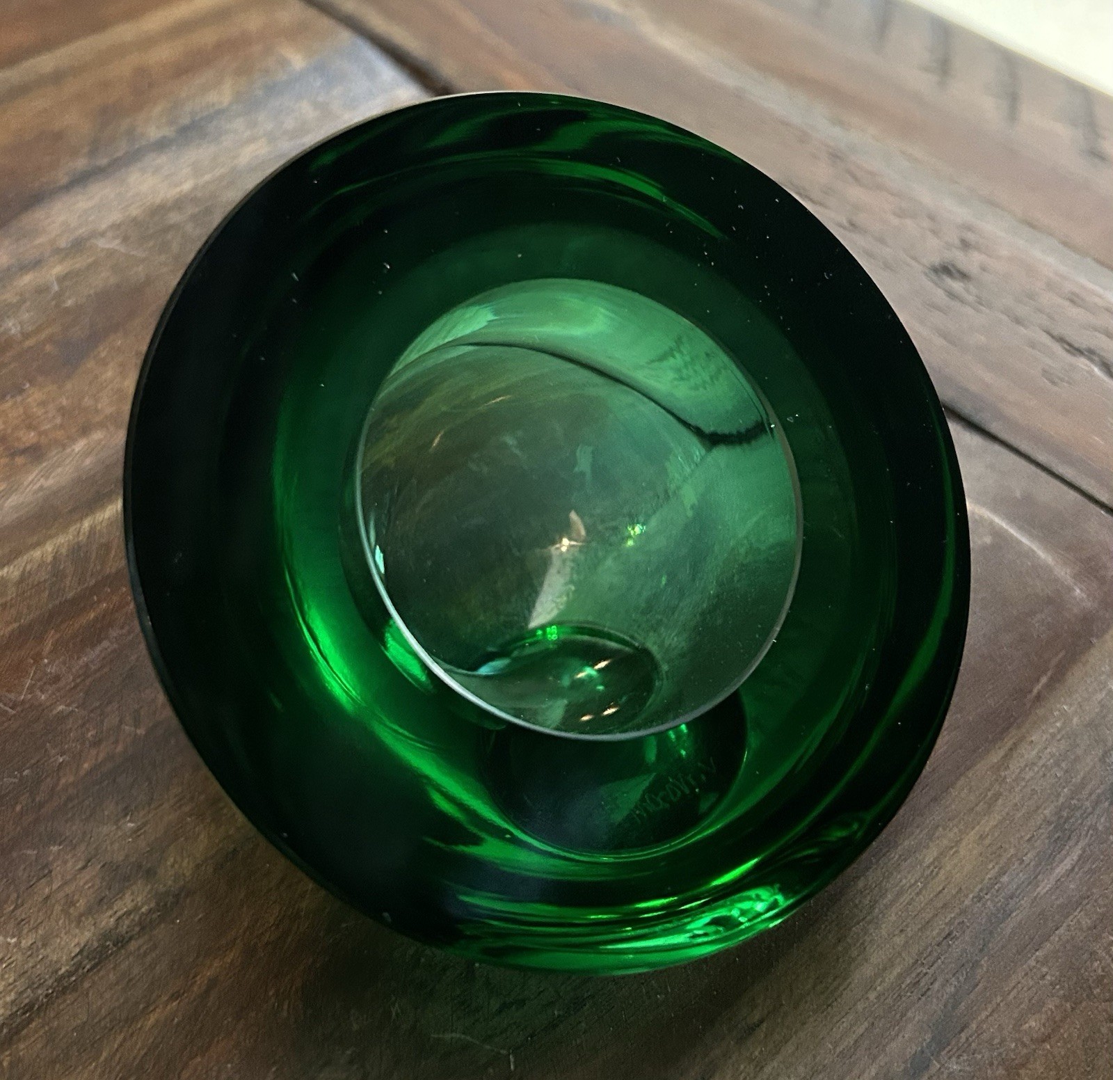 V. Nason & C. Murano Glass Ashtray With Murano Clock Insert