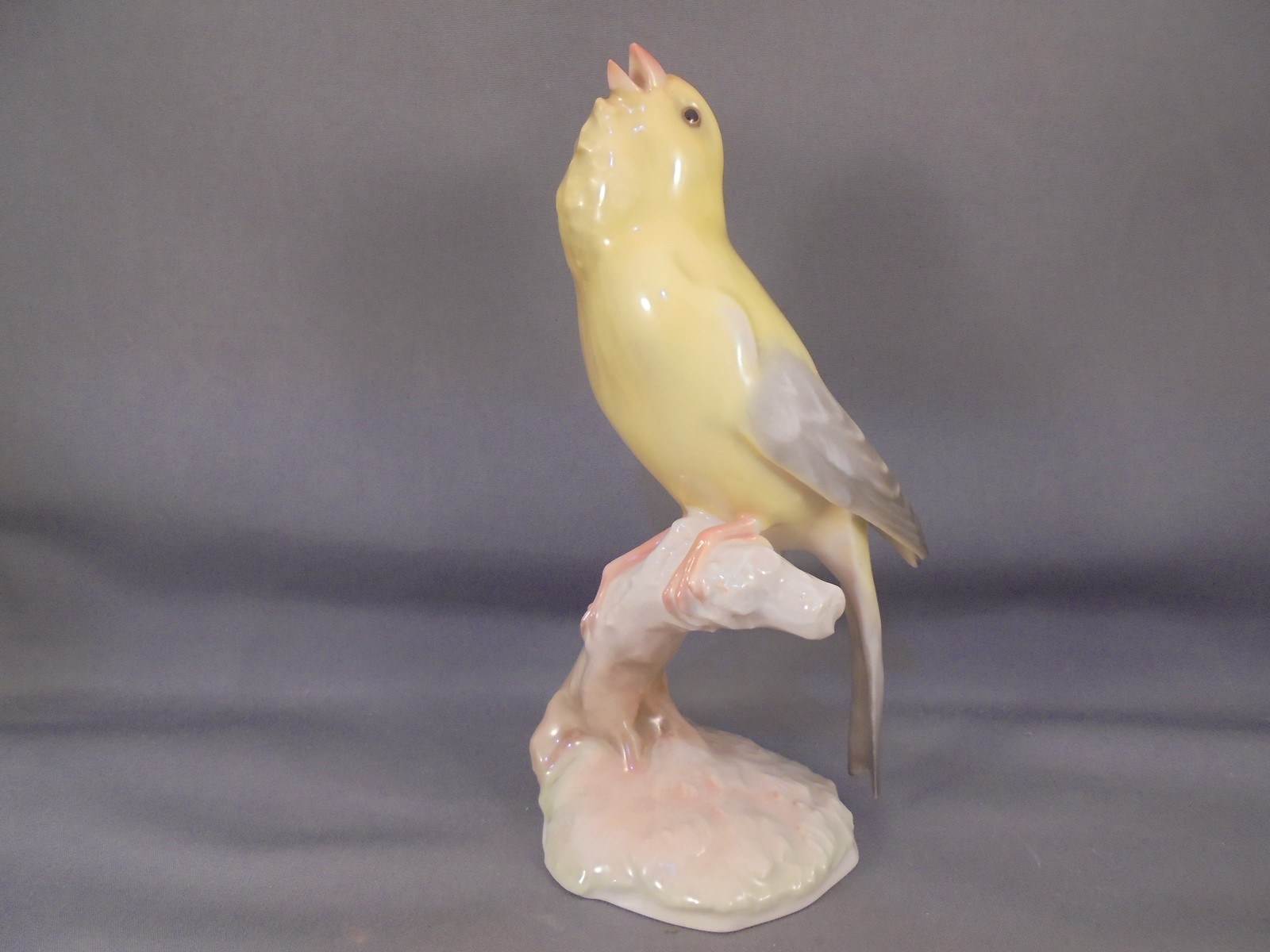 Vintage Hutschenreuther Porcelain Carl Werner Canary on Branch Bird Figure 2403