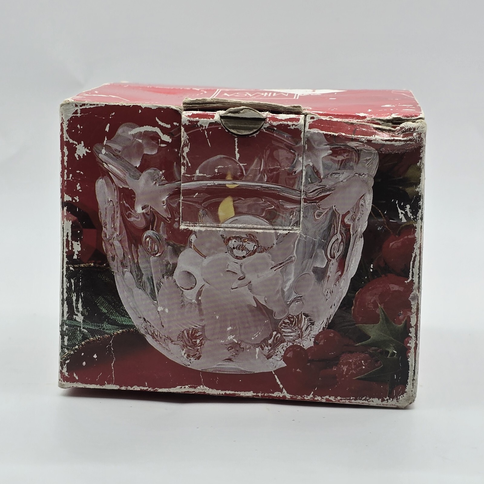 Mikasa Germany Vintage Candle Holder Holiday Lights Excellent Cond 3.5″ Orig Box