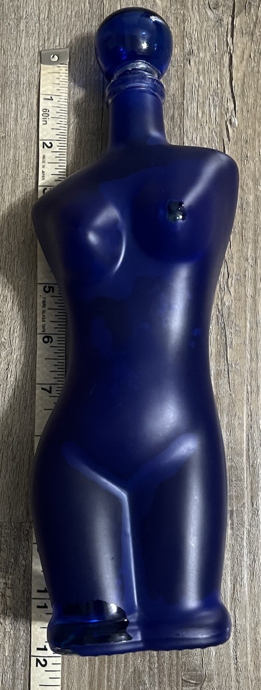 Vintage Woman Man Torso Glass Bottles Human Figure Decanters Kefla Rare Abstract