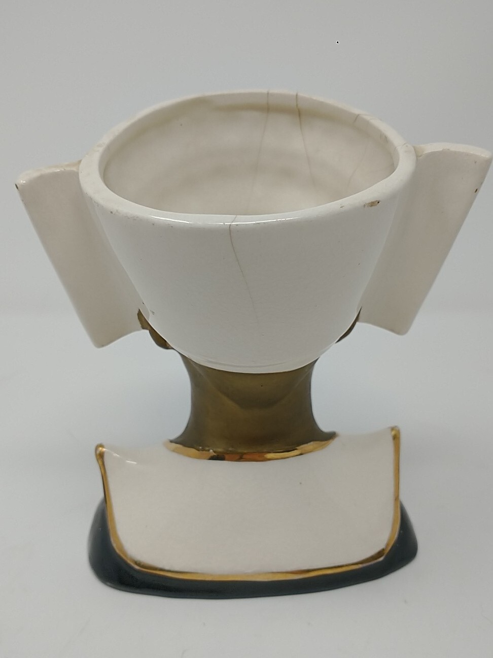 Vintage Royal Sealy Egyptian Queen Nefertiti Lady Woman Head Bust Vase, Cracked
