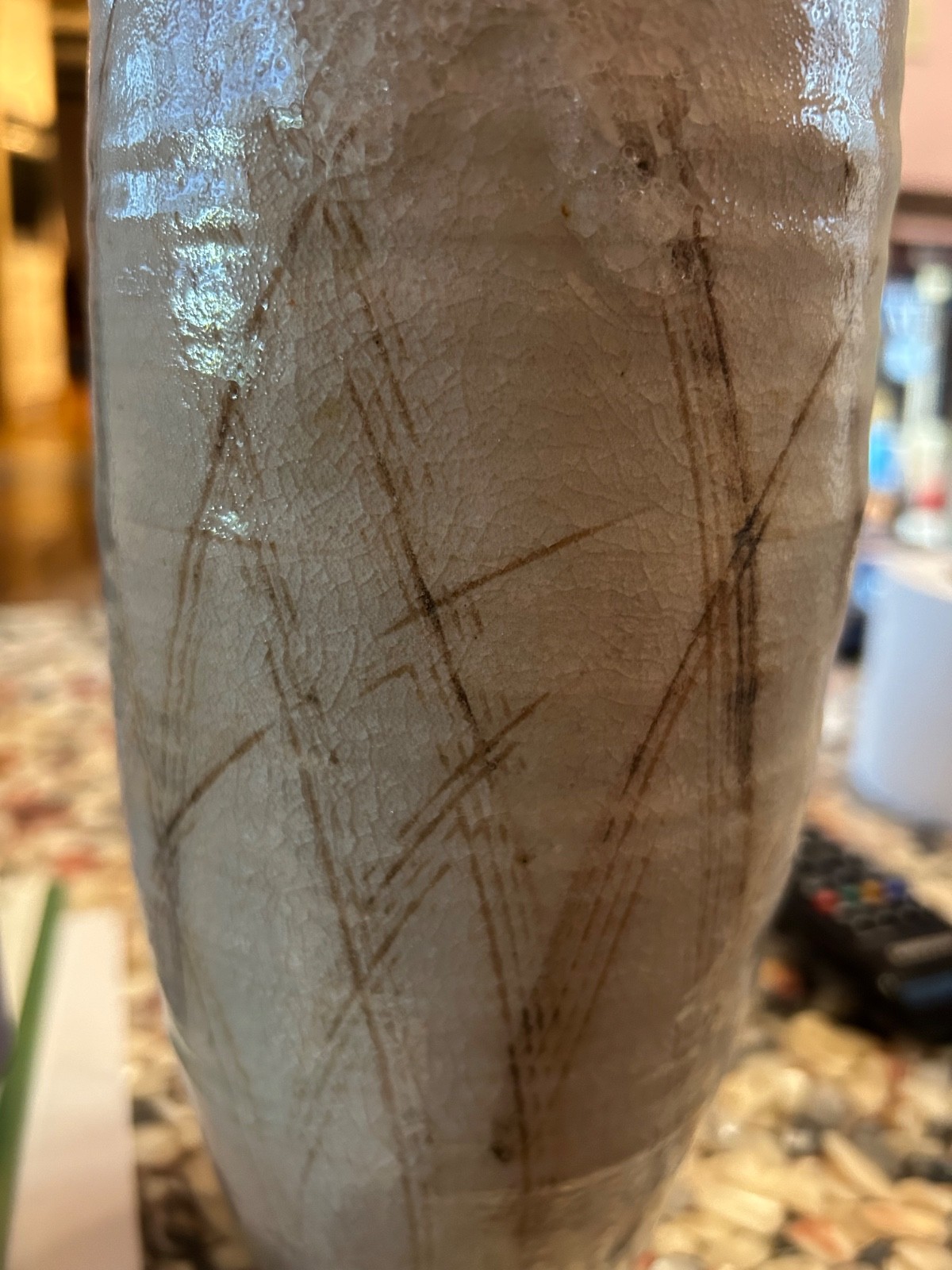 Mid century studio pottery vase , japanese?