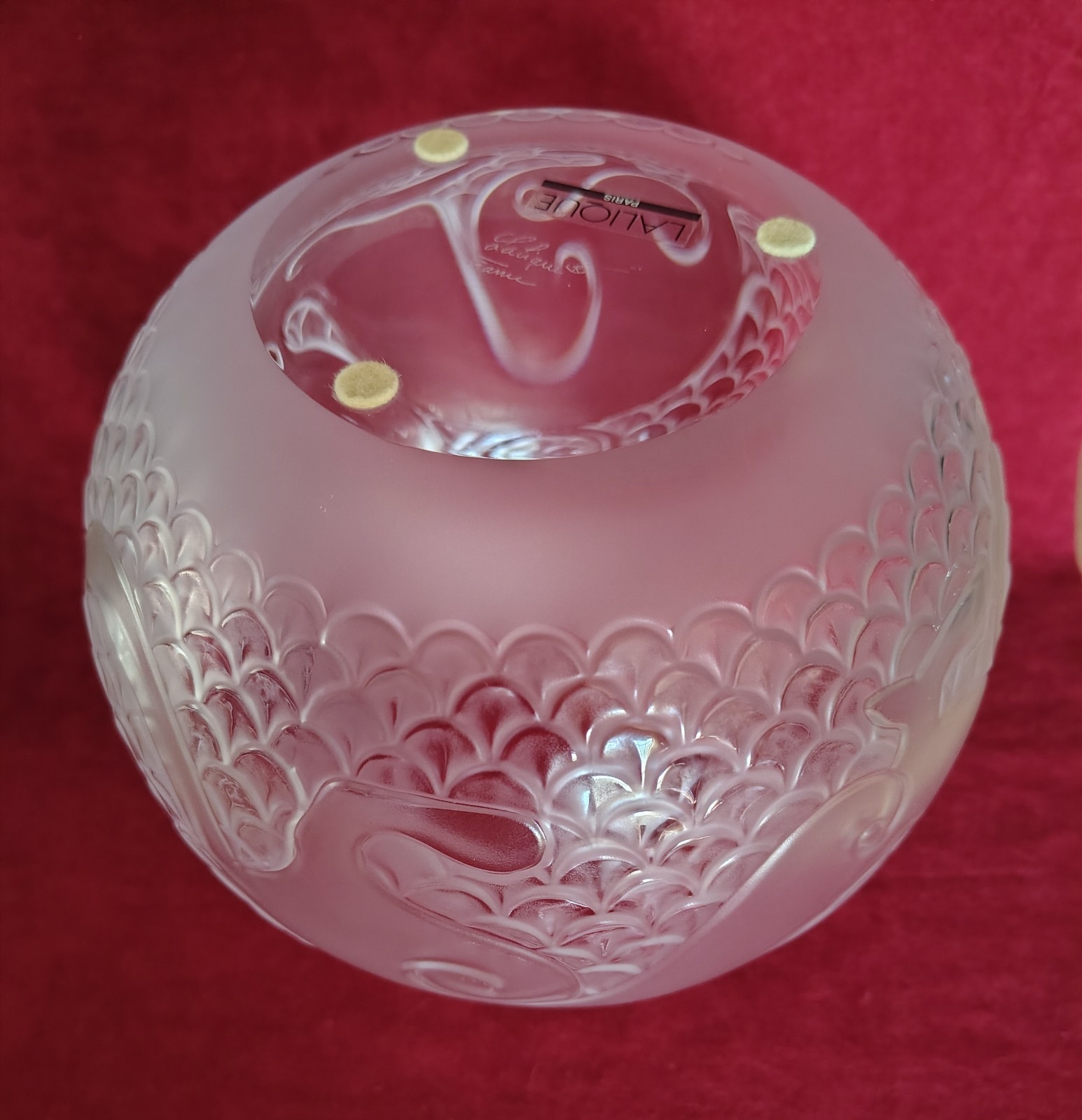 LALIQUE France XIAN Large Vase 1996 Crystal Glass w/Box X’Ian