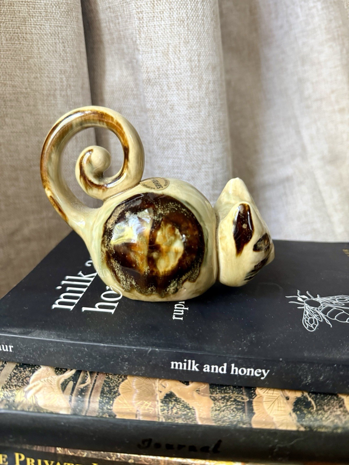 Vintage SOHLOM Dansk Design Pottery Cat Denmark Hogbrant Figurine Mid Century 4″