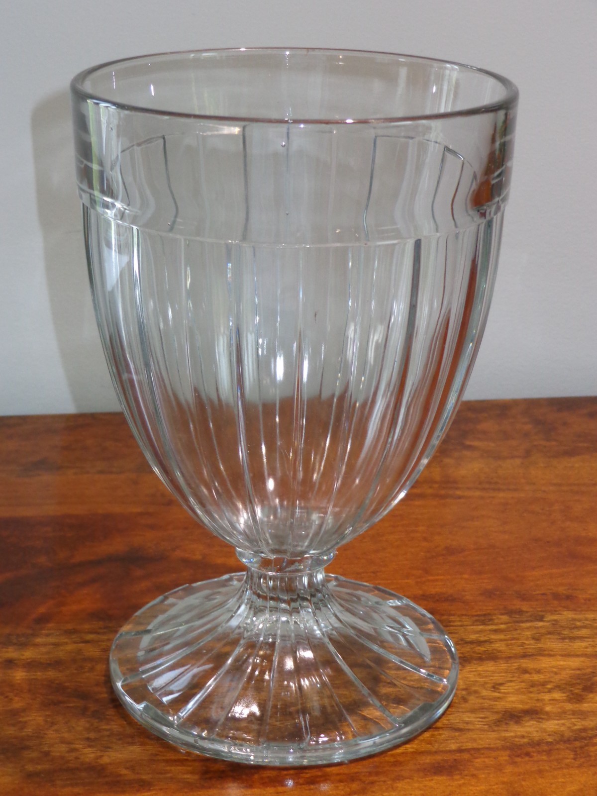 Large 5lb Heisey Elegant Glass Recessed Panel #465 Store Candy Jar Base Only 10″