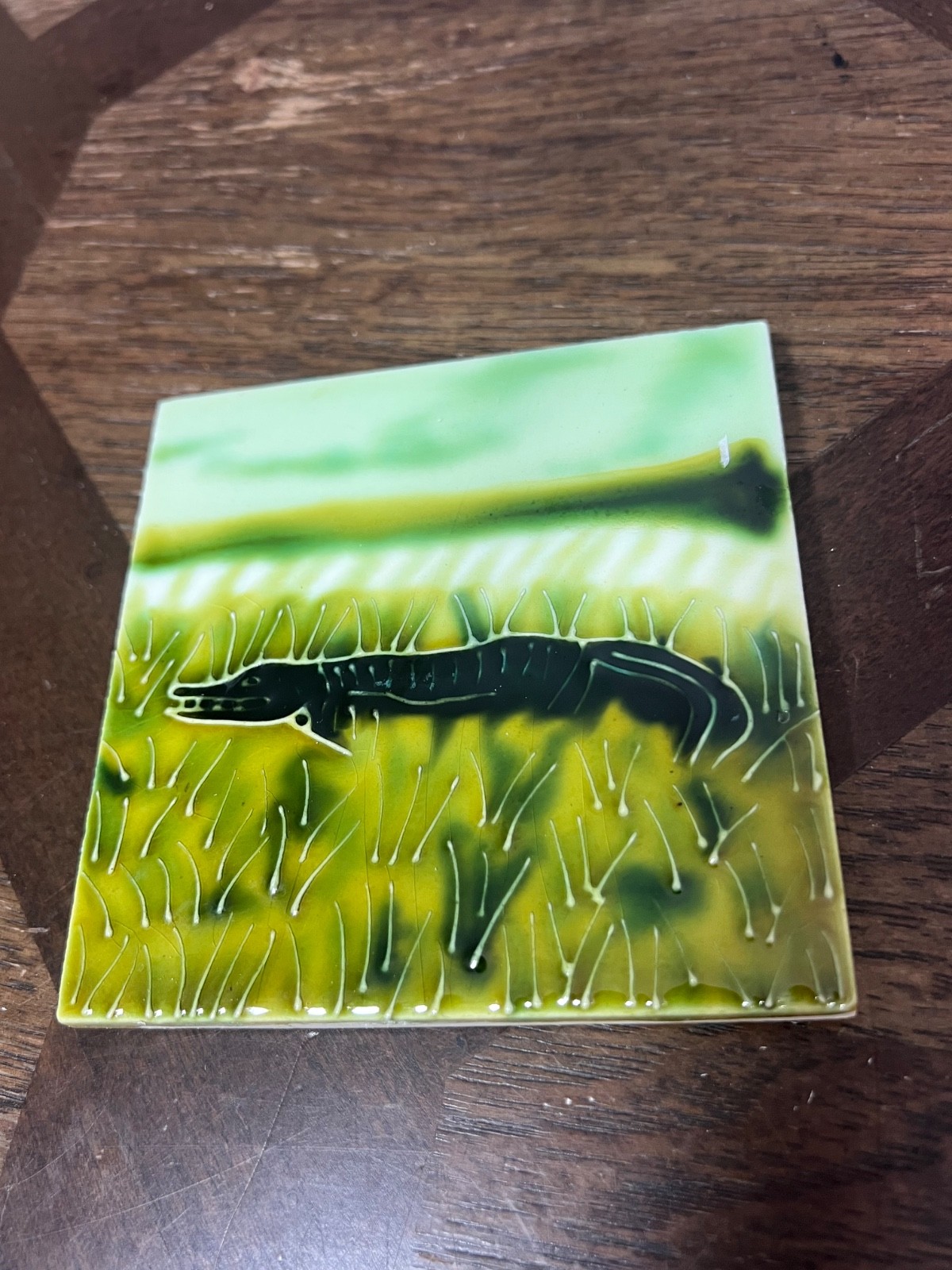 Alligator Decorative Ceramic Art Tile 4×4 Wall Art for Alligator enthusiast