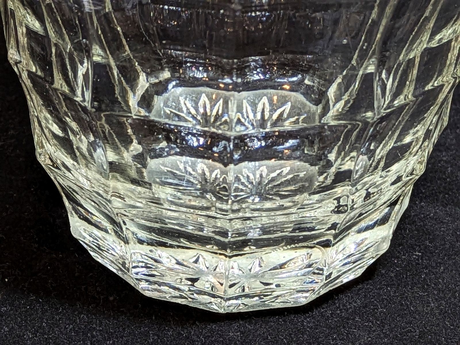 25 cm Bohemian / Austrian Clear Faceted Glass Vase — Josef Hoffmann