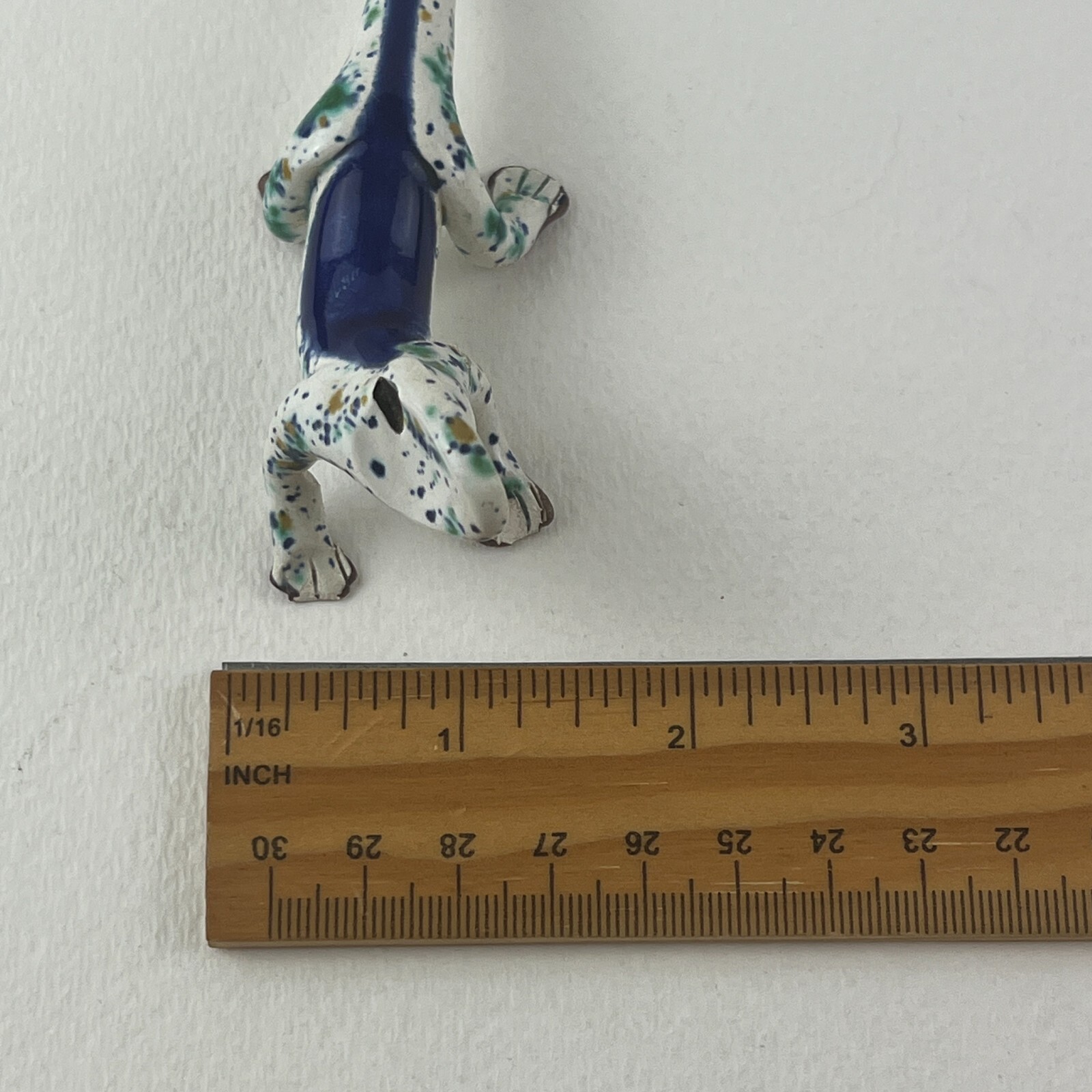 Studio Pottery Lizard Figurine Artisan Sculpture Glazed Earthenware Animal Decor