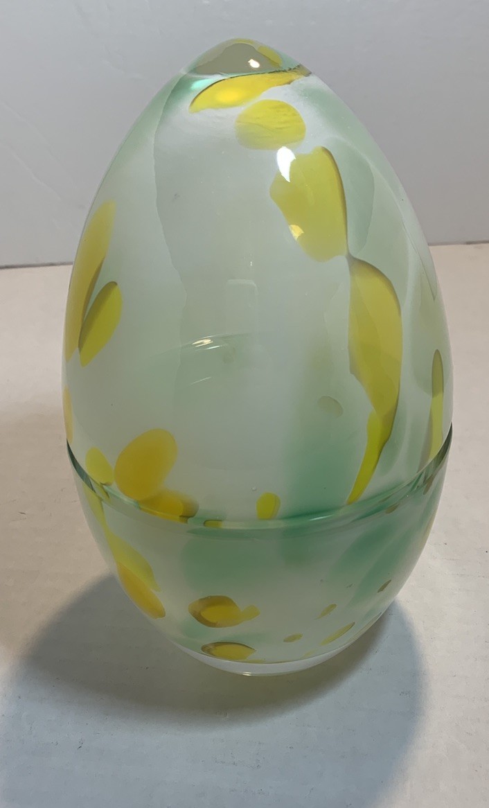 Murano Millefiori Venetian Art Glass Open Half Egg Paperweight 7″ Tall Italy