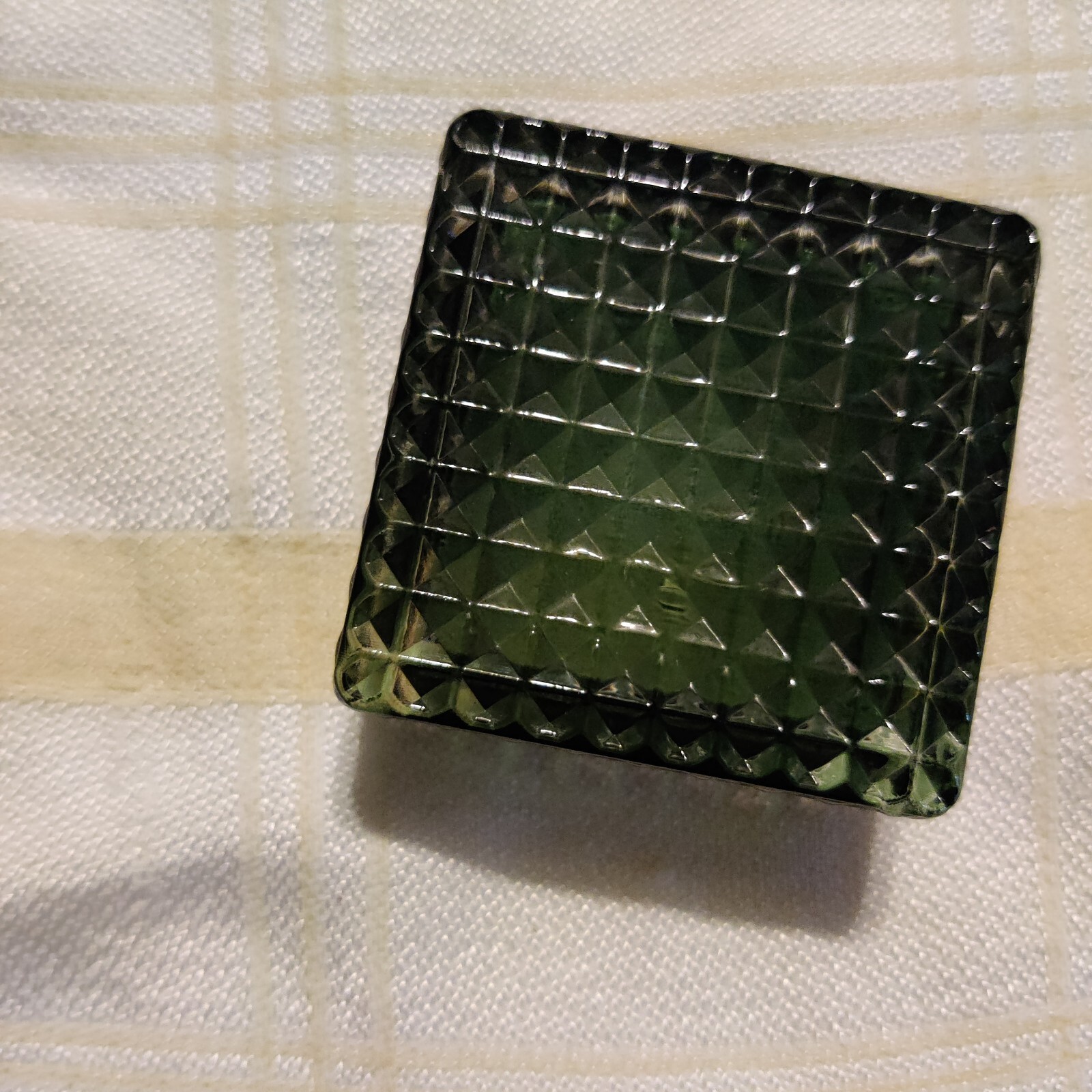 2 Inch Square Glass/ Crystal Small Container See Pictures