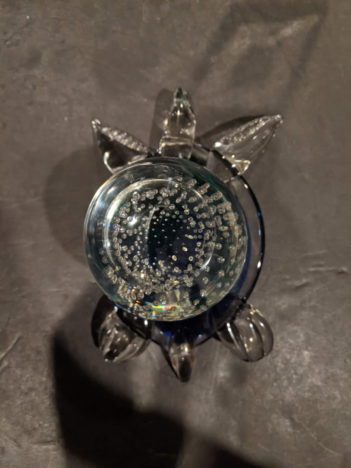 Oggetti Murano Turtle Tortoise blown glass paperweight figurine approx 4″H × 8″W