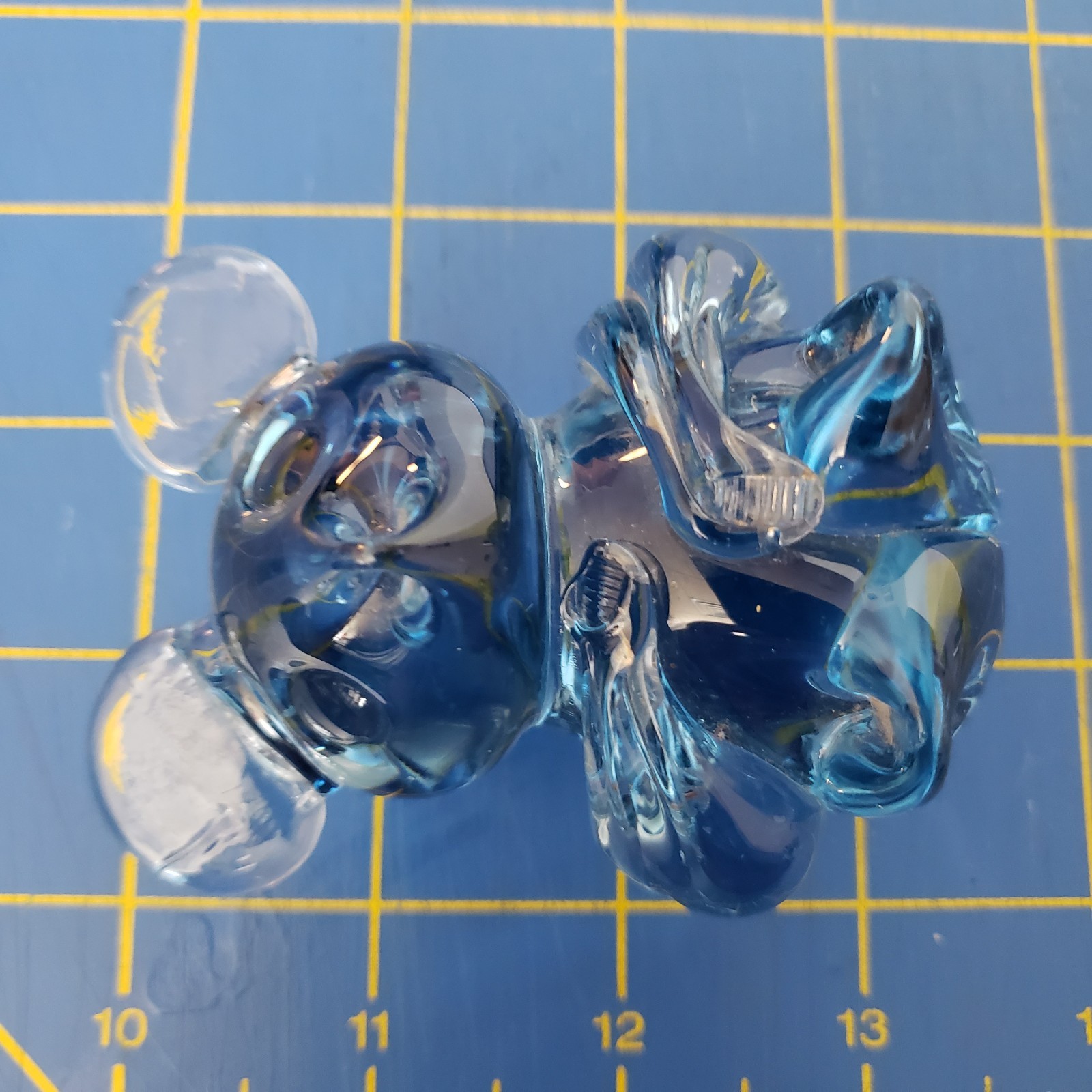 Vintage 3″ US Commemorative Fine Art Gallery Blue Glass Koala Bear Paperweight