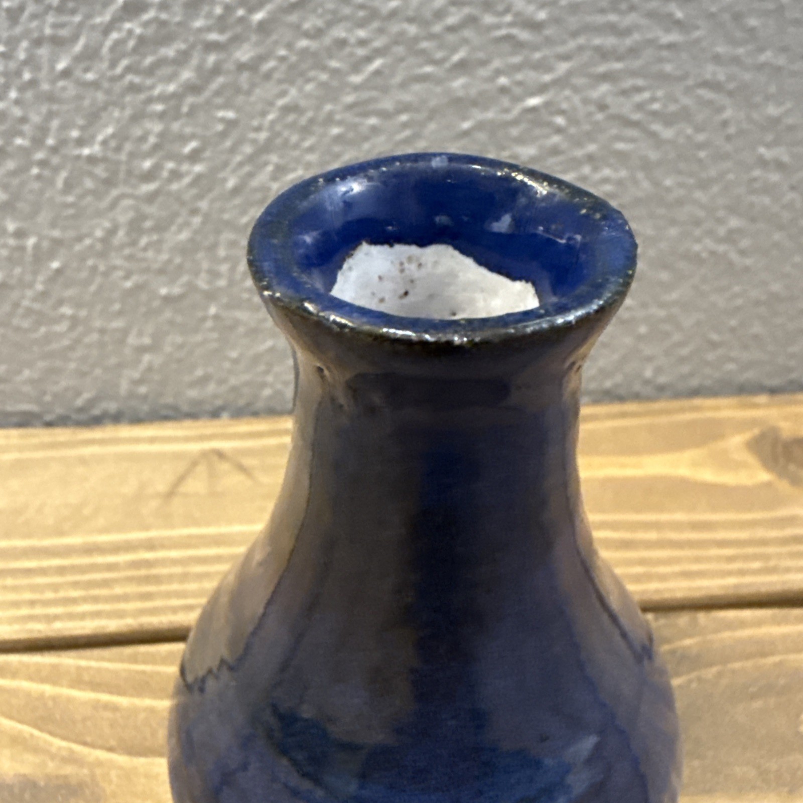 4″ X3” Deep Cobalt Blue Glaze Stoneware Bud Vase