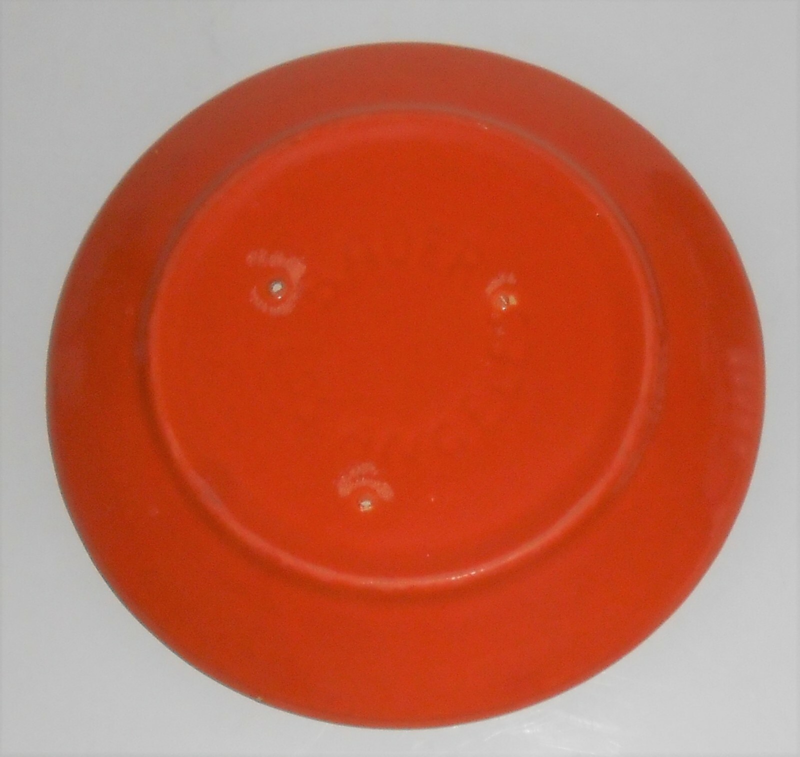 Vintage Bauer Pottery Ring Ware Orange Saucer