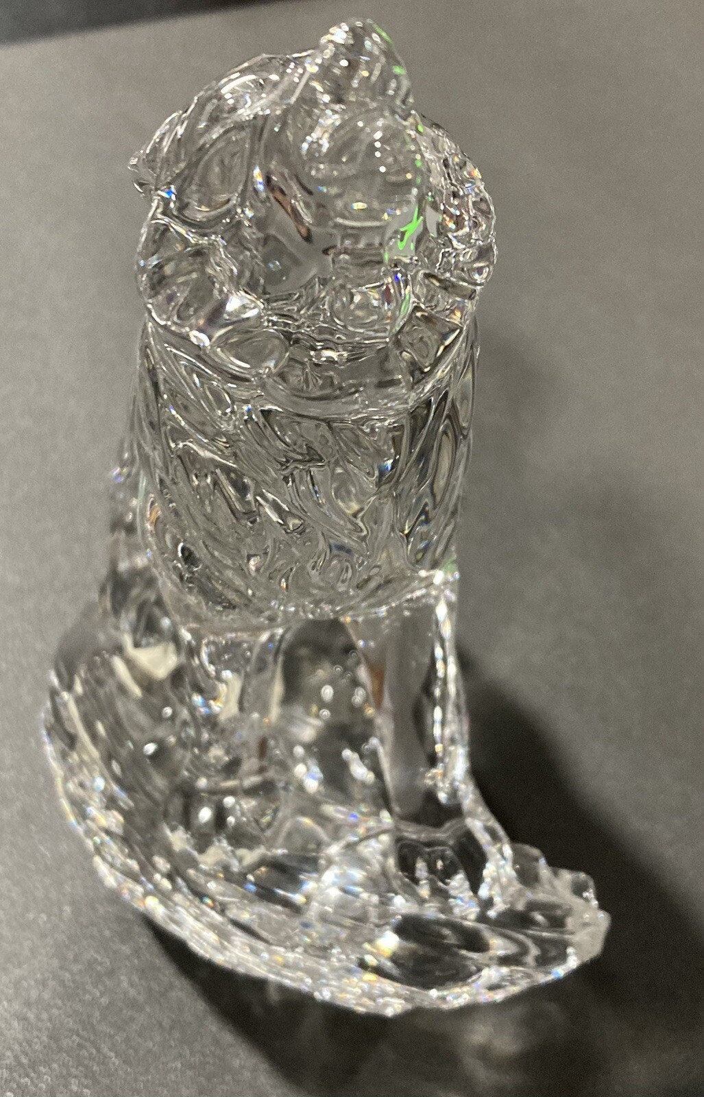 Princess House Wonders Of The Wild 24% Lead Crystal Wolf Figurine Germany 6.5-in