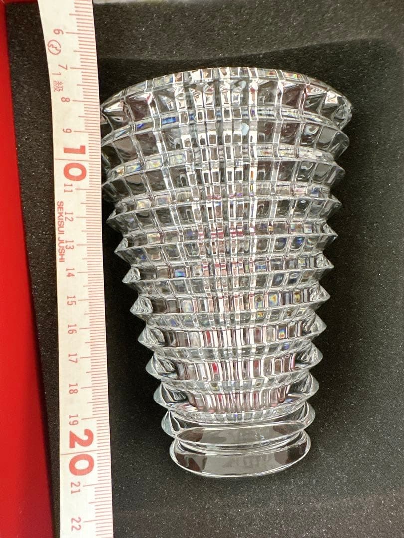 Baccarat Eye Collection Crystal Vase Small S Pre-owned Minor Scratches Authentic