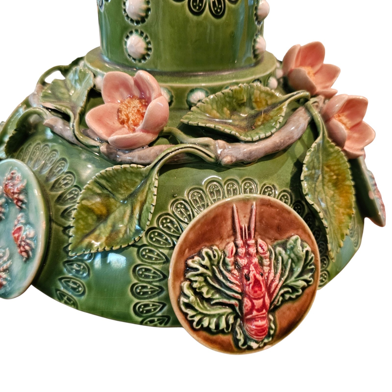 Vintage Bordallo Pinheiro Fantasia Jug Caldas da Rainha Faience Portugal