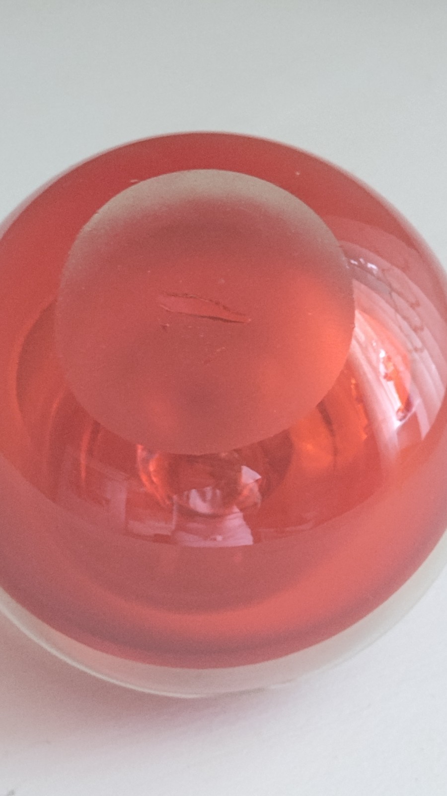 Vintage Set Of Two Art Glass Ruby Red And Emerald Green Apple Paperweights