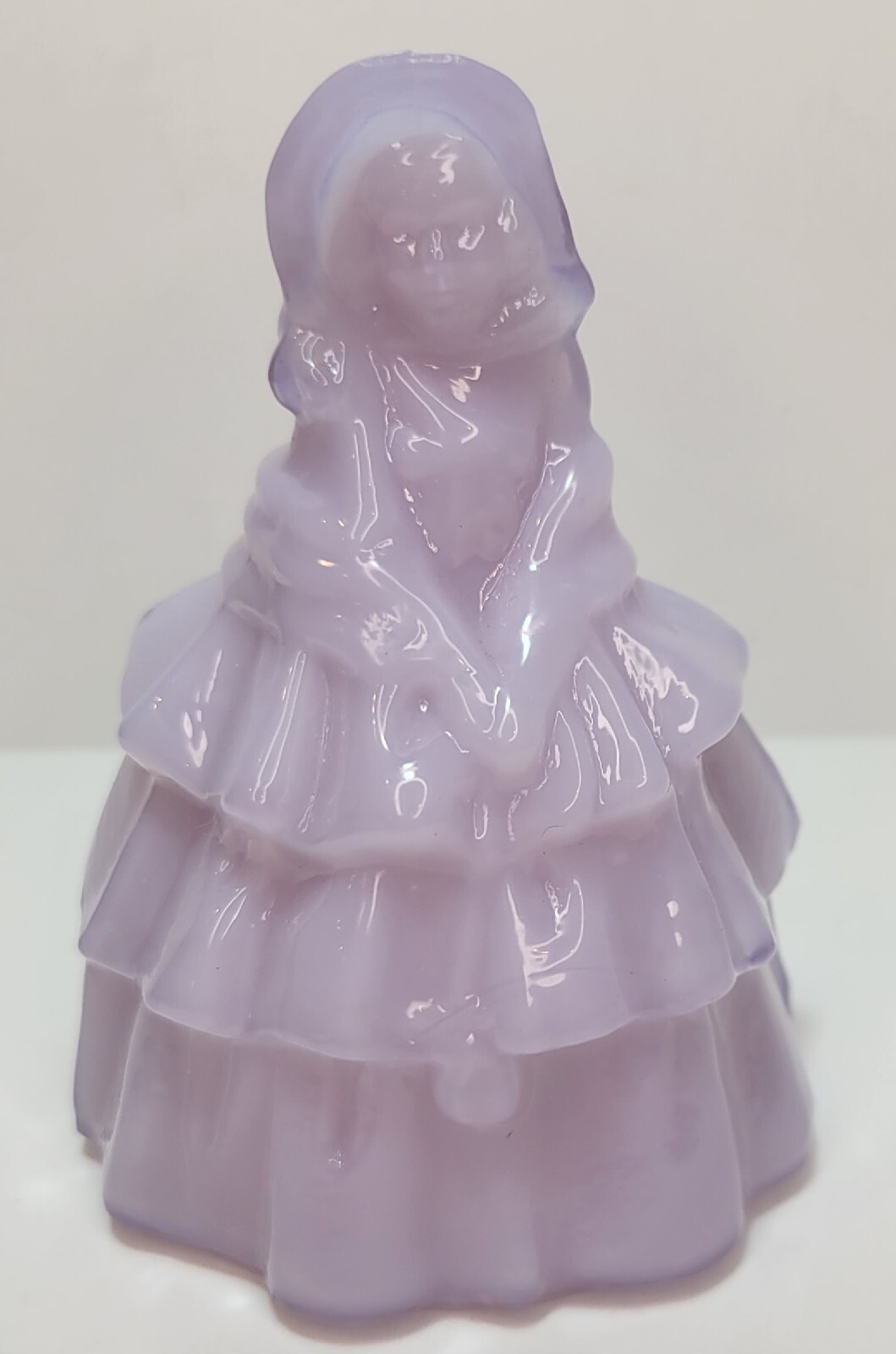 Boyd Vintage Crystal Art Glass Figurine Louise Doll Pink Champagne 1980’s