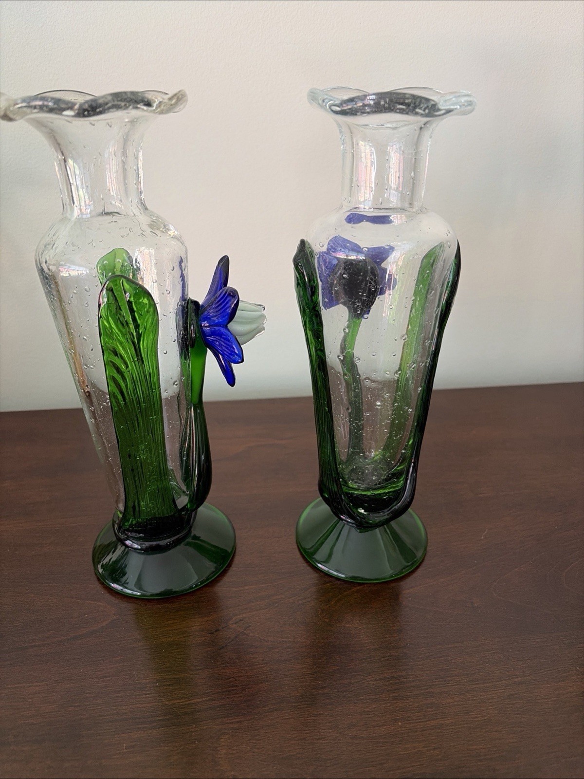 Celebration Blue Iris Hand Blown Vase
