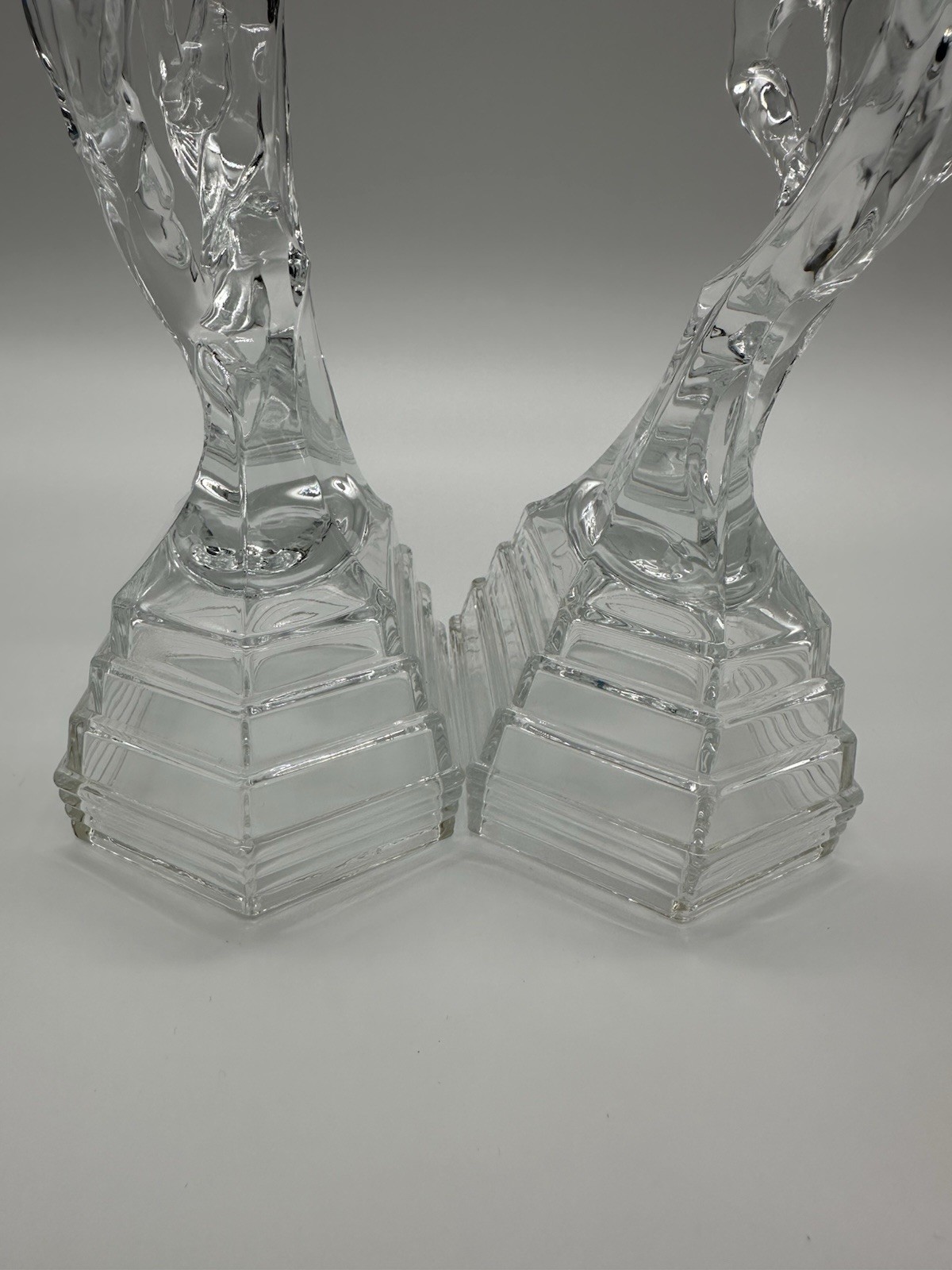 Vintage Royal Crystal Rock RCR Italian crystal sculptures Dancer Ofelia Set Of 2