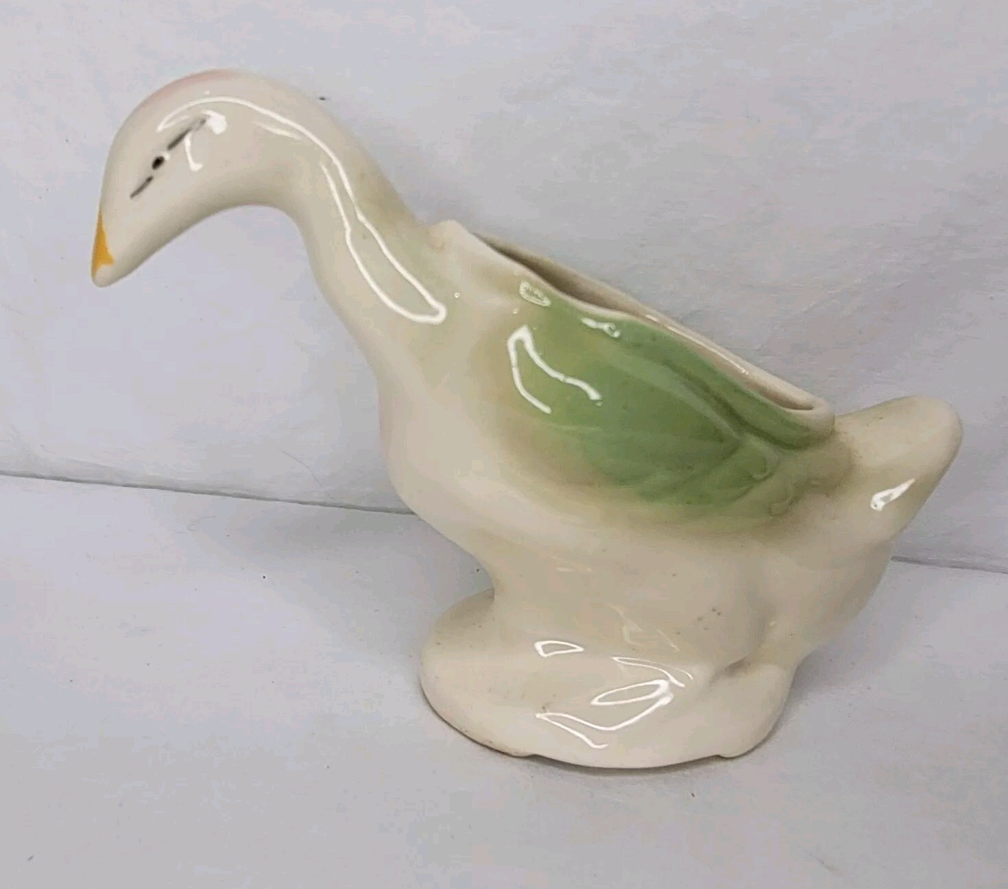 Vintage USA Pottery Goose Duck Planter Ceramic Vase American Bisque Company