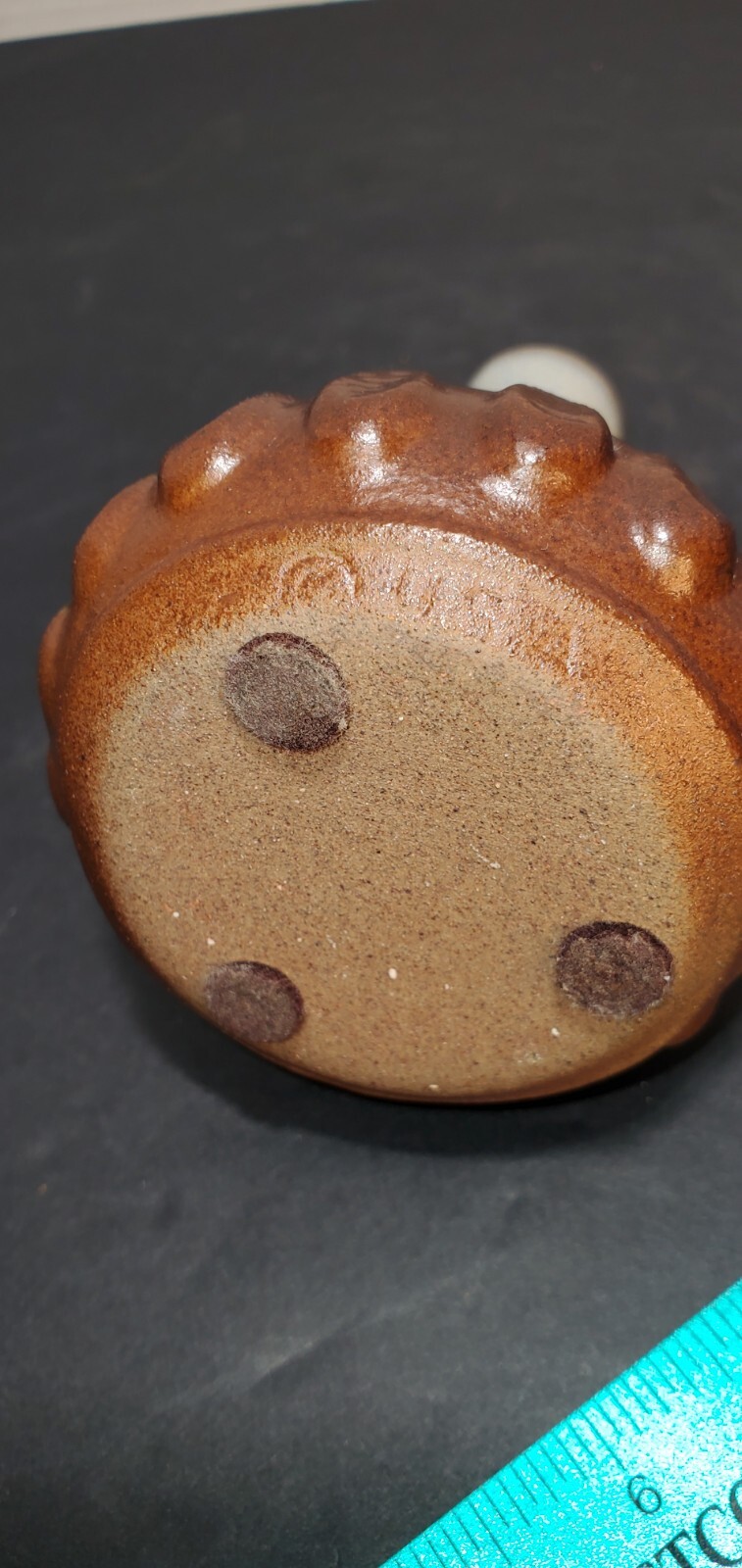 Art Pottery Vase Bud Tan Brown 4 3/8 in. x 2 3/4 in.