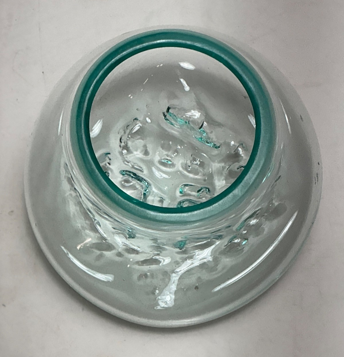 Hand Blown Abstract Art Glass Vase/Bowl 6 in.