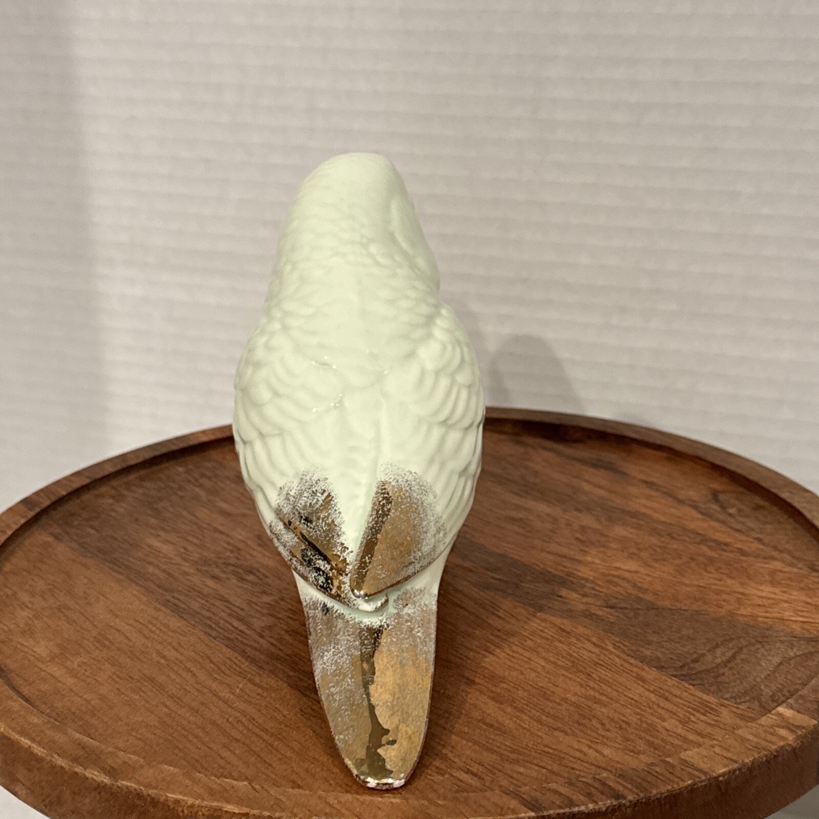 Vintage Mint Green Glass Parakeet Rare