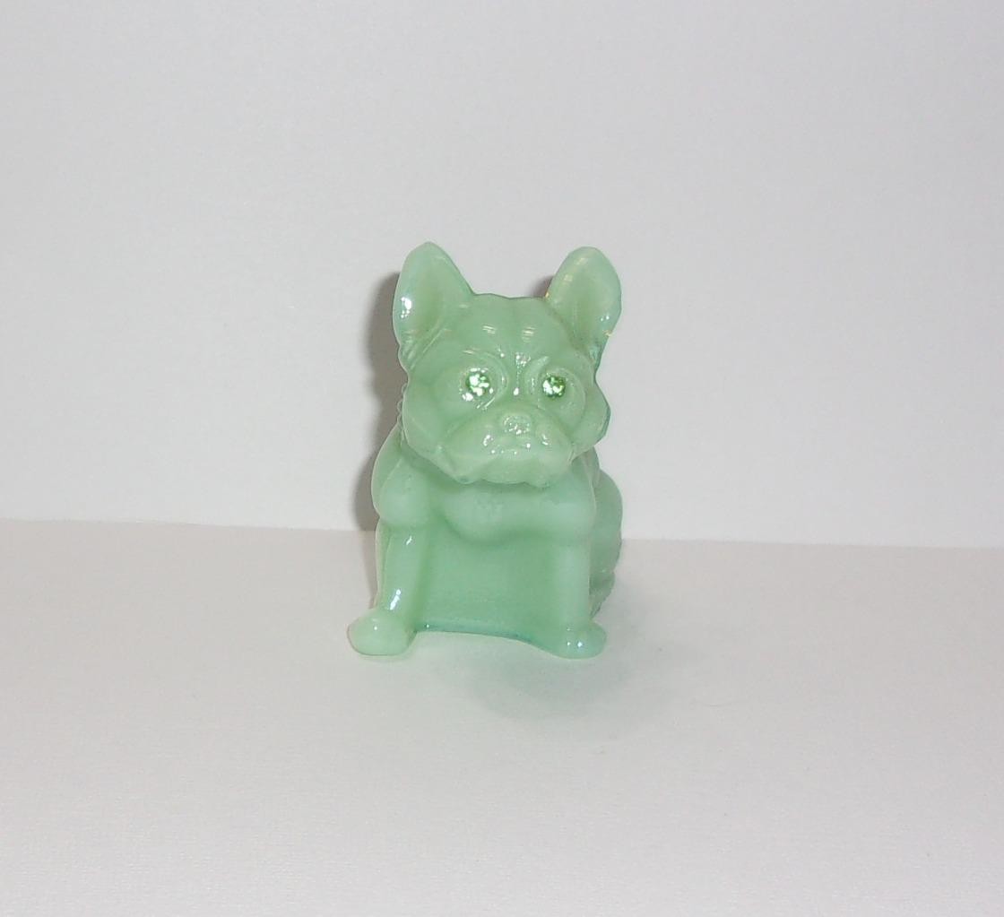 Westmoreland Glass Mold Jadeite Jade Green French Bulldog Figurine