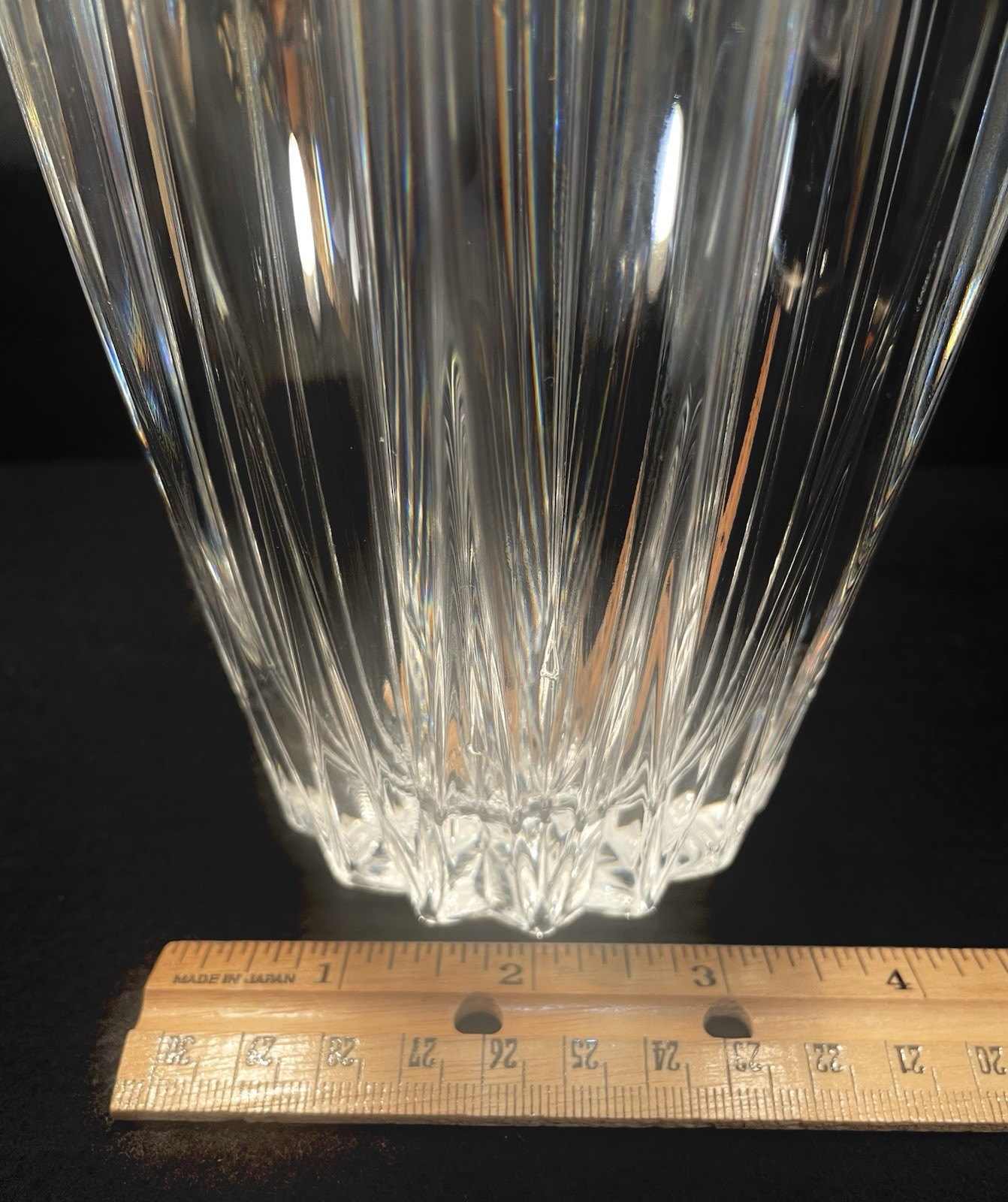 VTG Cristal d’Arques Romana Crystal Vase 11.5” France 24% Lead Cut Glass