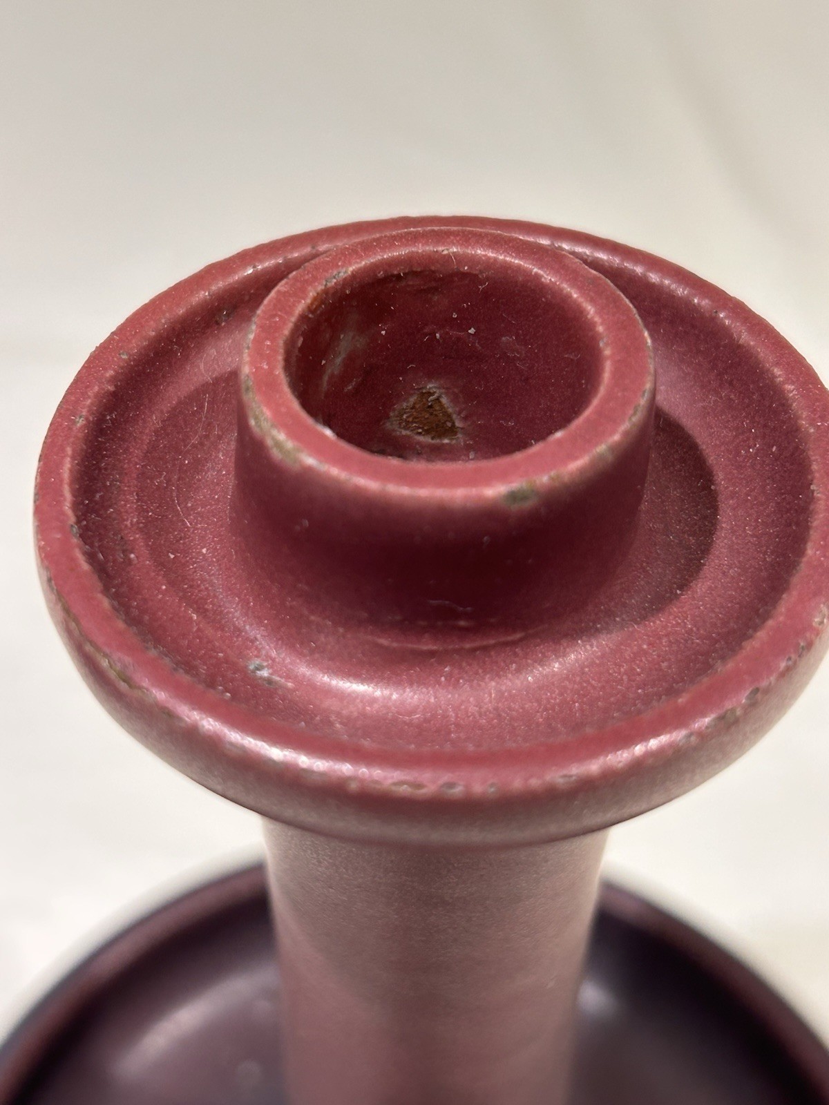 Van Briggle pottery – Mulberry Vintage Chamber-stick Signed And Marked Special